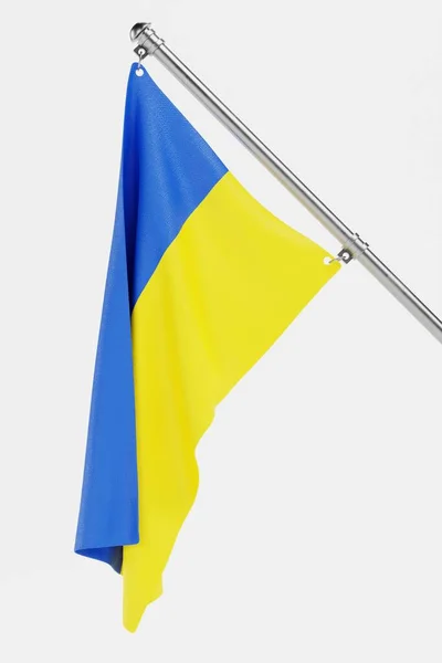 Реалистичный Рендер Флага Украины — стоковое фото