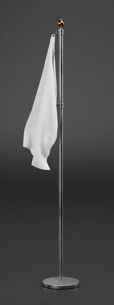 Realistische Render Van Witte Vlag — Stockfoto