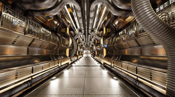 Scifi İçinin Gerçekçi 3B Görüntüsü