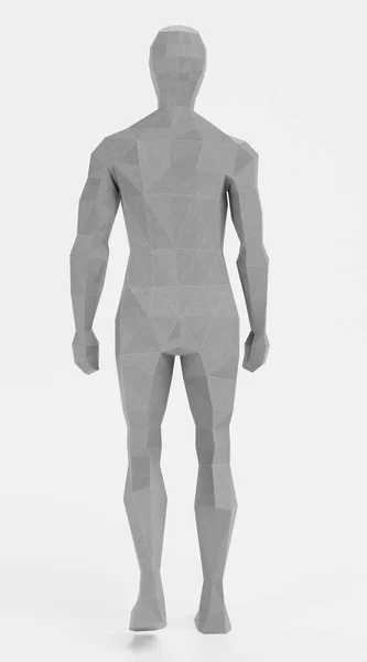 Render Artificial Low Poly Character — Stok Foto