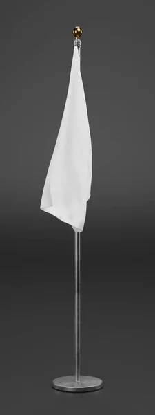 Realistic Render White Flag — Stock Photo, Image