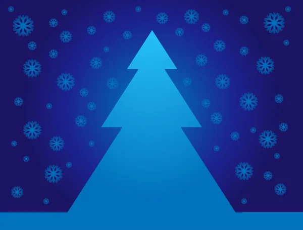 Winter achtergrond met een boom — Stockfoto