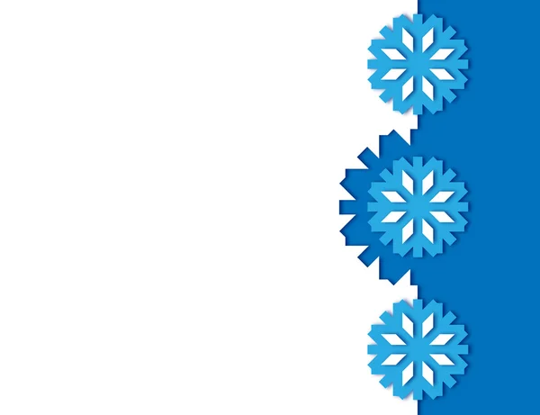 Três flocos de neve azuis — Fotografia de Stock