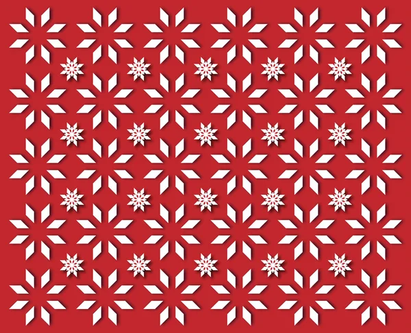 White snowflakes on red background — Stock Photo, Image