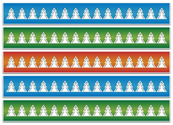 Fundo de Natal com árvores vivas coloridas — Fotografia de Stock