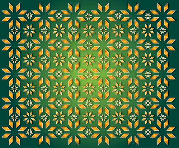 Fondo verde de Golden Christmas Star — Foto de Stock