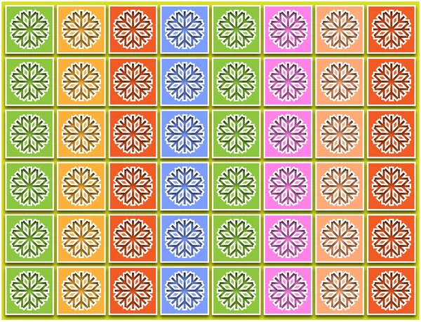 Pastel snowflakes in columns — Stock Photo, Image