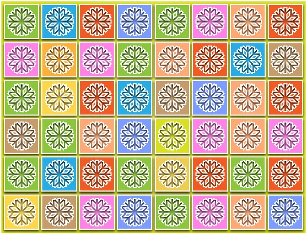 Pastel snowflakes scattered — Stock Photo, Image