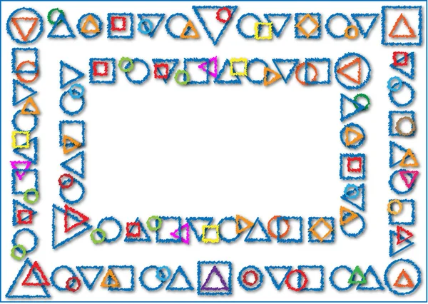 Iki satır arka planda geometrik şekiller — Stok fotoğraf