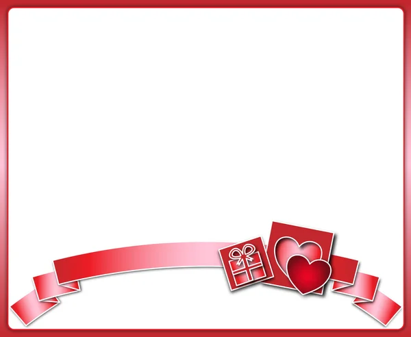 Valentine background with ribbon — Stock Photo, Image