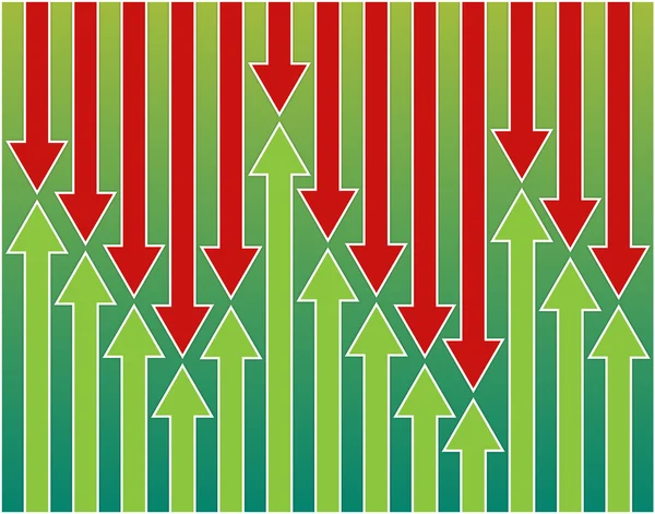 Flechas subidas y bajadas — Foto de Stock