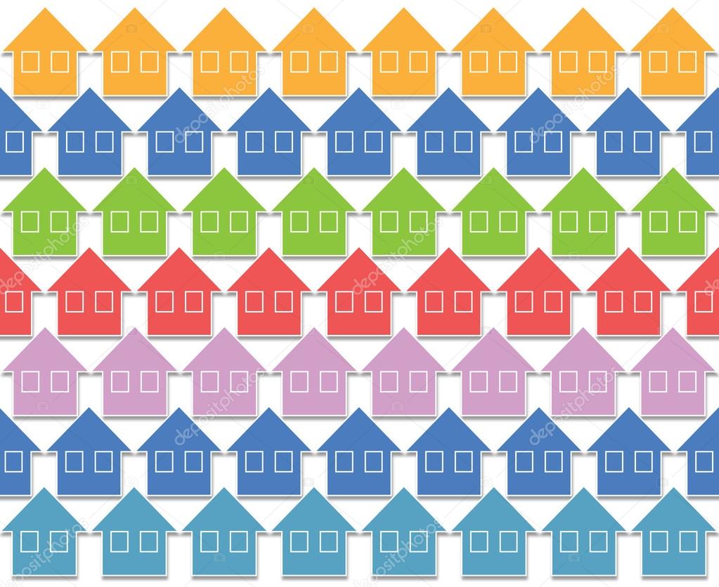 pastel color houses
