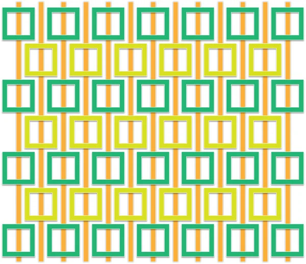 Oranje en groen vierkante patroon — Stockfoto