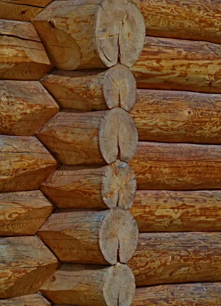 Esquina casa de madera — Foto de Stock