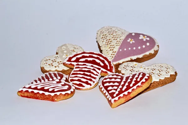 Dekorierte Lebkuchen — Stockfoto