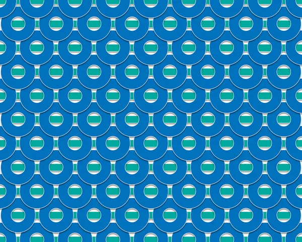 Het blauwe wiel met groene strips — Stockfoto