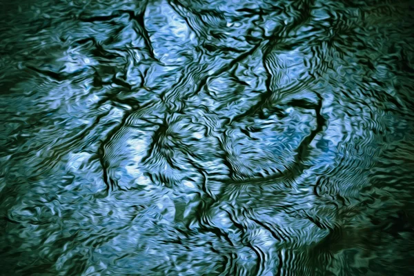 Superfície de água azul escuro pintado — Fotografia de Stock