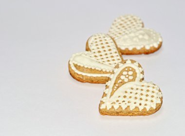 Beyaz gingerbread Kalpler