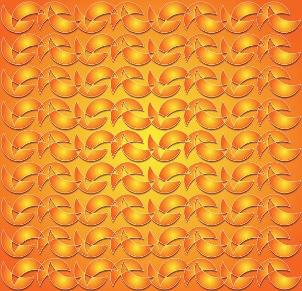 Vzor oranžový srpek měsíce — Stock fotografie