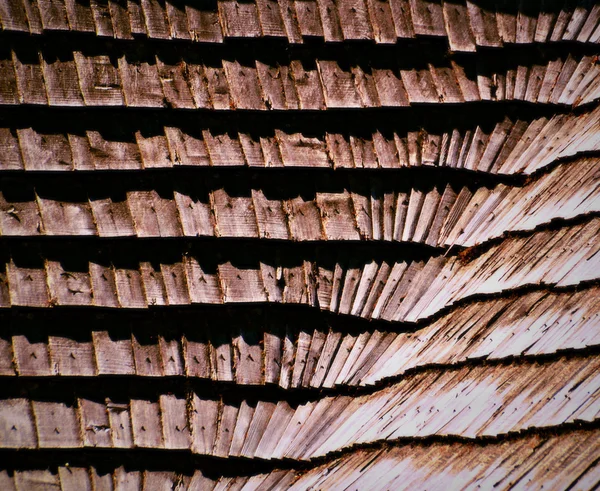 Holzschindeldach — Stockfoto