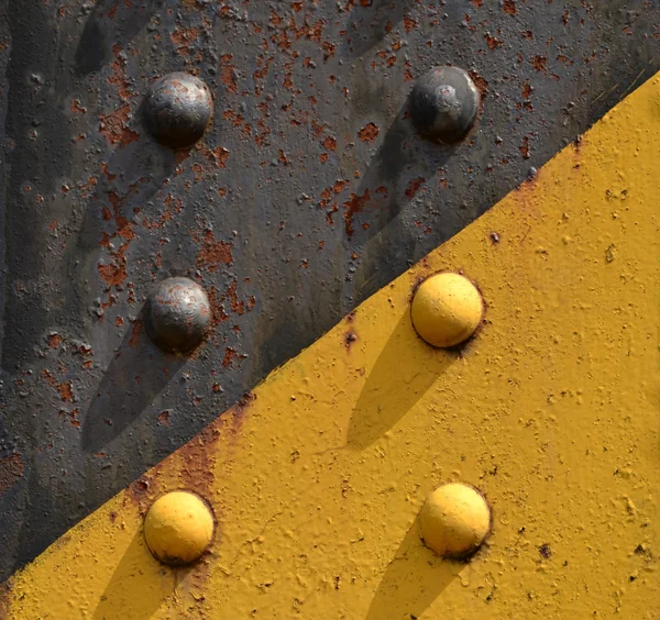 Rebites de aço da ponte ferroviária — Fotografia de Stock