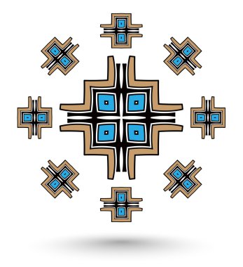 Aztek çapraz mandala