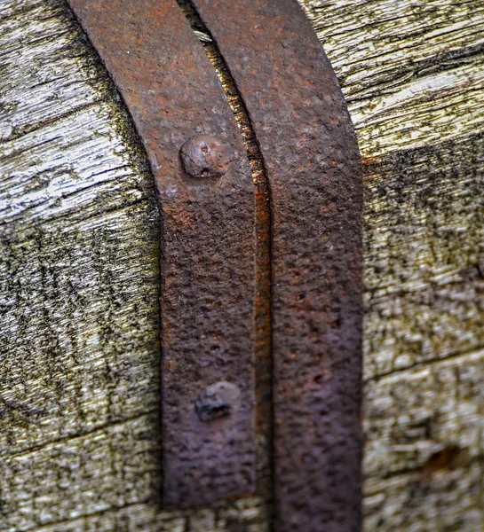 Detail der alten Eisenbahnverbindung — Stockfoto