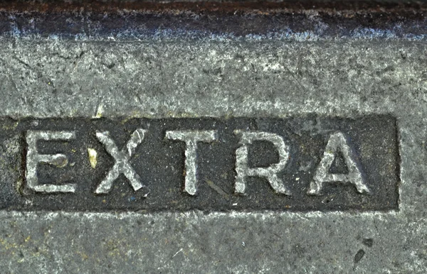 La inscripción en el hierro viejo —  Fotos de Stock