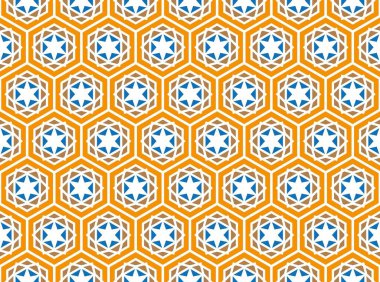 Arkaplan veya tekstil altıgen kış elementi