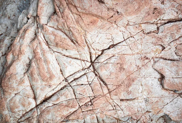 溝付きピンク石灰岩の自然背景や質感の詳細 ストックフォト