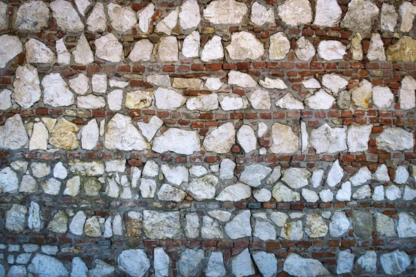 Achtergrond Textuur Muur Met Gecombineerd Bouwmateriaal — Stockfoto