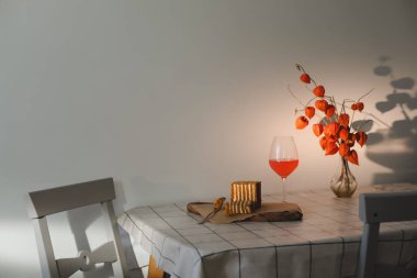 Kahvaltı için nefis bir pasta, estetik görünüş.