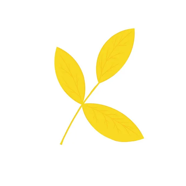 Żółte Liście Drzewem Jesienią — Wektor stockowy