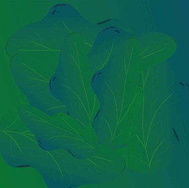 Yeşil soyutlama yapraklardan oluşur