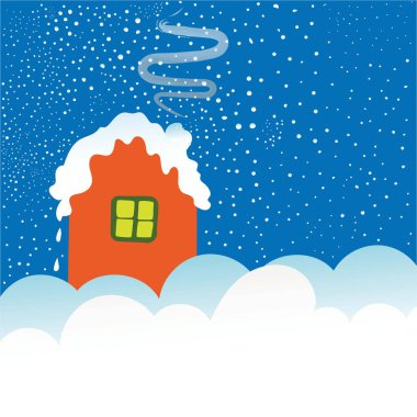 Karların altındaki ev geceleri sürüklenir, çocuklar kartpostal atar.