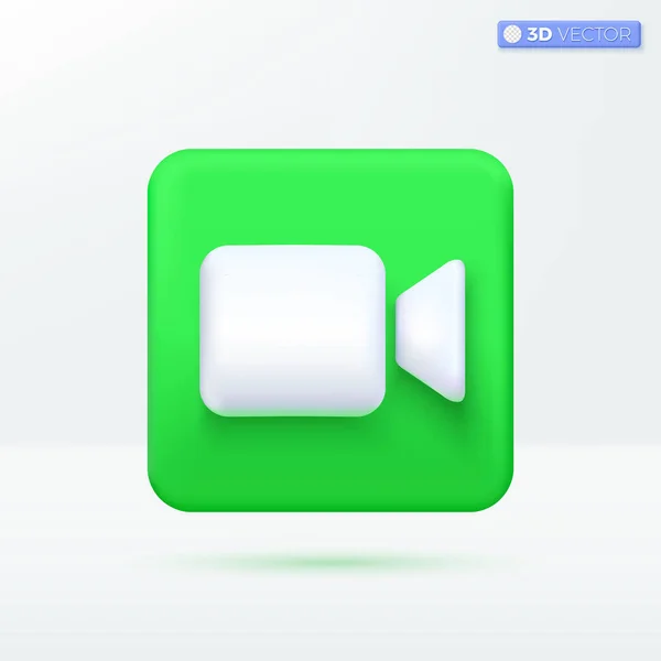 Facetime Símbolos Icono Móvil Interfaz Chat Vídeo Concepto Conexión Llamada — Archivo Imágenes Vectoriales