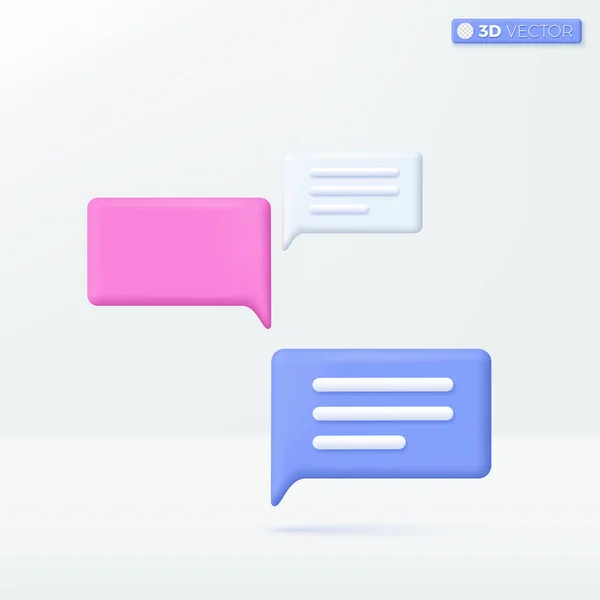 Diyalog Veya Konuşma Balonu Çok Renkli Simgeler Sohbet Mesajı Mesaj — Stok Vektör
