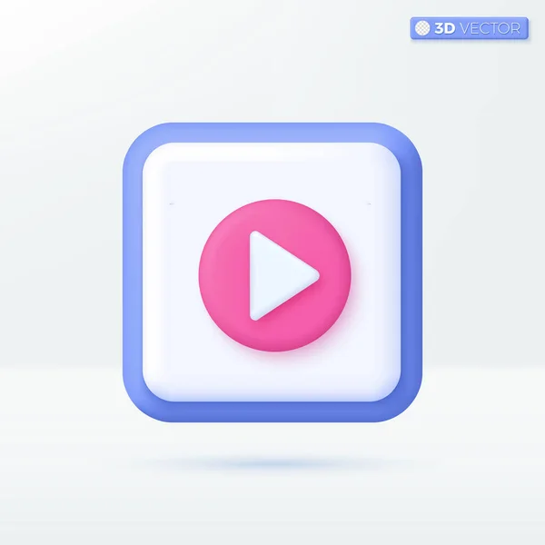 Juega Símbolos Icono Botón Música Reproducir Vídeo Audio Streaming Concepto — Archivo Imágenes Vectoriales