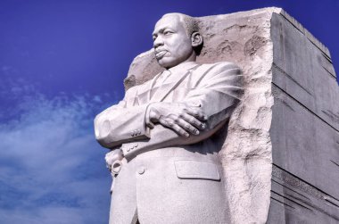 Washington DC, ABD - 15 Ekim 2021: Washington DC 'deki National Mall' daki Martin Luther King Jr. Anıtı.