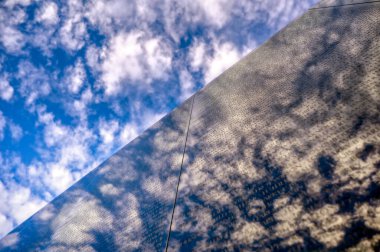 Washington, D.C. - 15 Ekim 2021: Washington 'daki Ulusal AVM' de Vietnam Gazileri Anıtı.