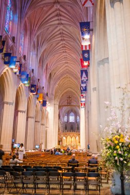 Washington, DC, ABD 21 Nisan 2019 Ulusal Katedral İçişleri