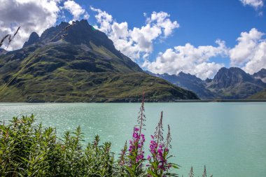 Alplerdeki Avusturya 'daki Silvretta Dağı Gölü