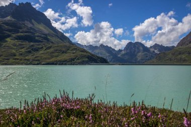 Alplerdeki Avusturya 'daki Silvretta Dağı Gölü