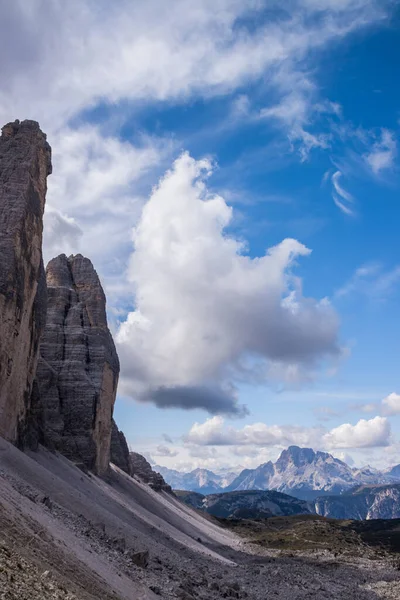 Trilha Montanha Tre Cime Lavaredo Dolomites Italy — Fotografia de Stock