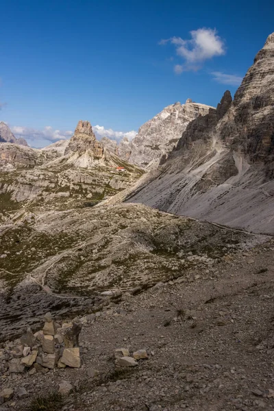 Tre Cime Lavaredo Hegyi Ösvény Dolomitokban Olaszországban — Stock Fotó