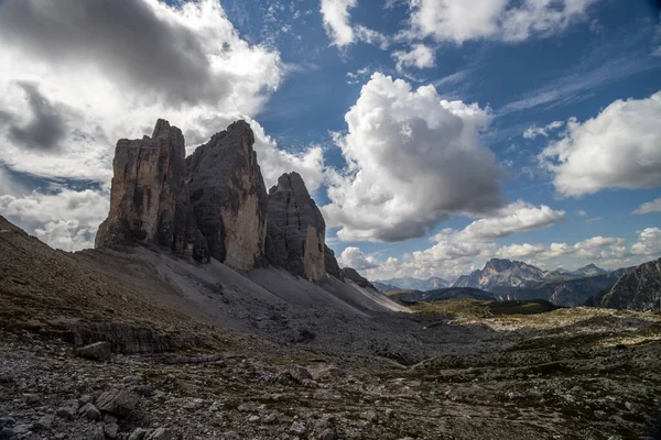 Trilha Montanha Tre Cime Lavaredo Dolomites Italy — Fotografia de Stock