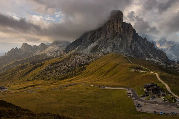 Bergsled Giau Pass Dolomiterna — Stockfoto