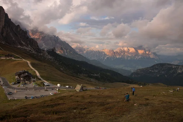 Bergsled Giau Pass Dolomiterna — Stockfoto