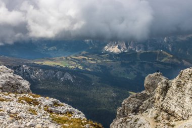 Mountain trail Lagazuoi in Dolomites