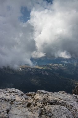 Mountain trail Lagazuoi in Dolomites